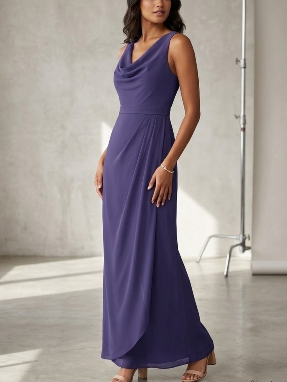 Elegant Purple Evening Gown